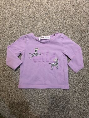 3/$10 'Wild' Zebra Print Long-Sleeve Top for Baby Girl